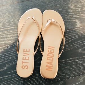 NEW Rose Gold flip flops
